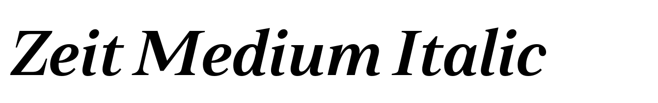 Zeit Medium Italic